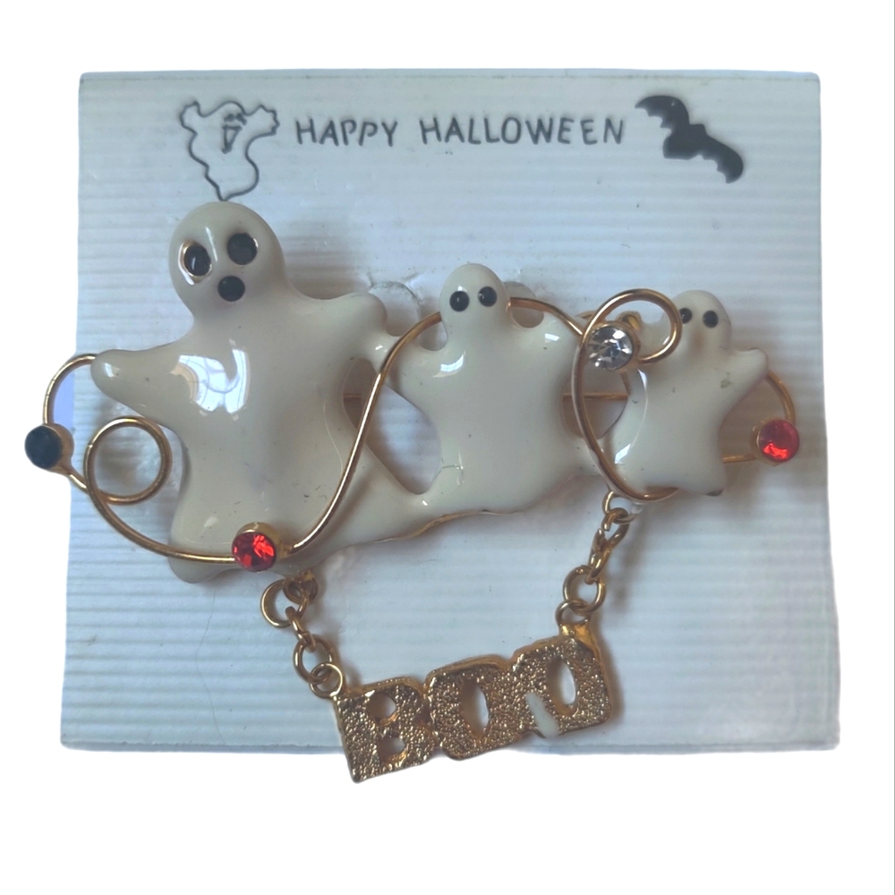 Halloween Spooky Fall Ghost Boo Lapel Pin Brooch